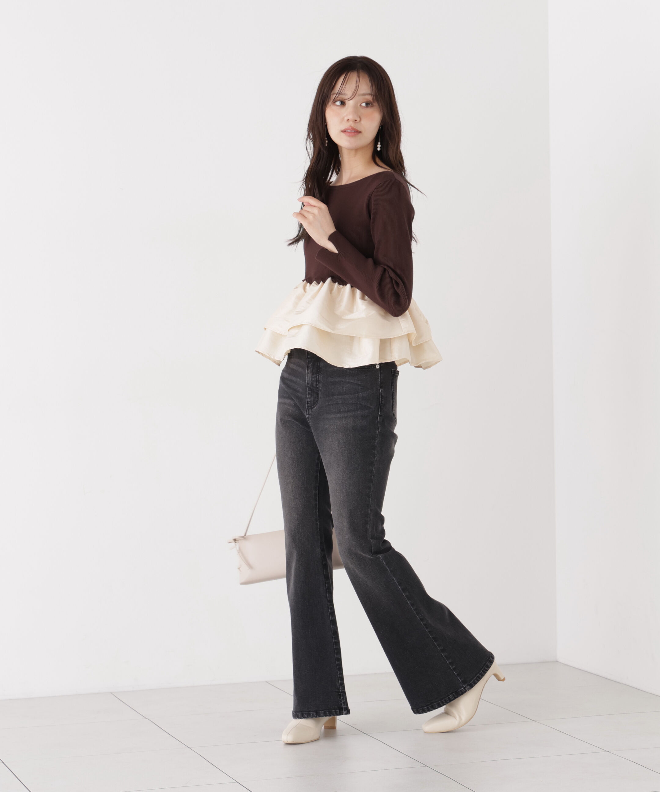 PROPORTION BODY DRESSING「フリルペプラムニット」|ニット・セーター|