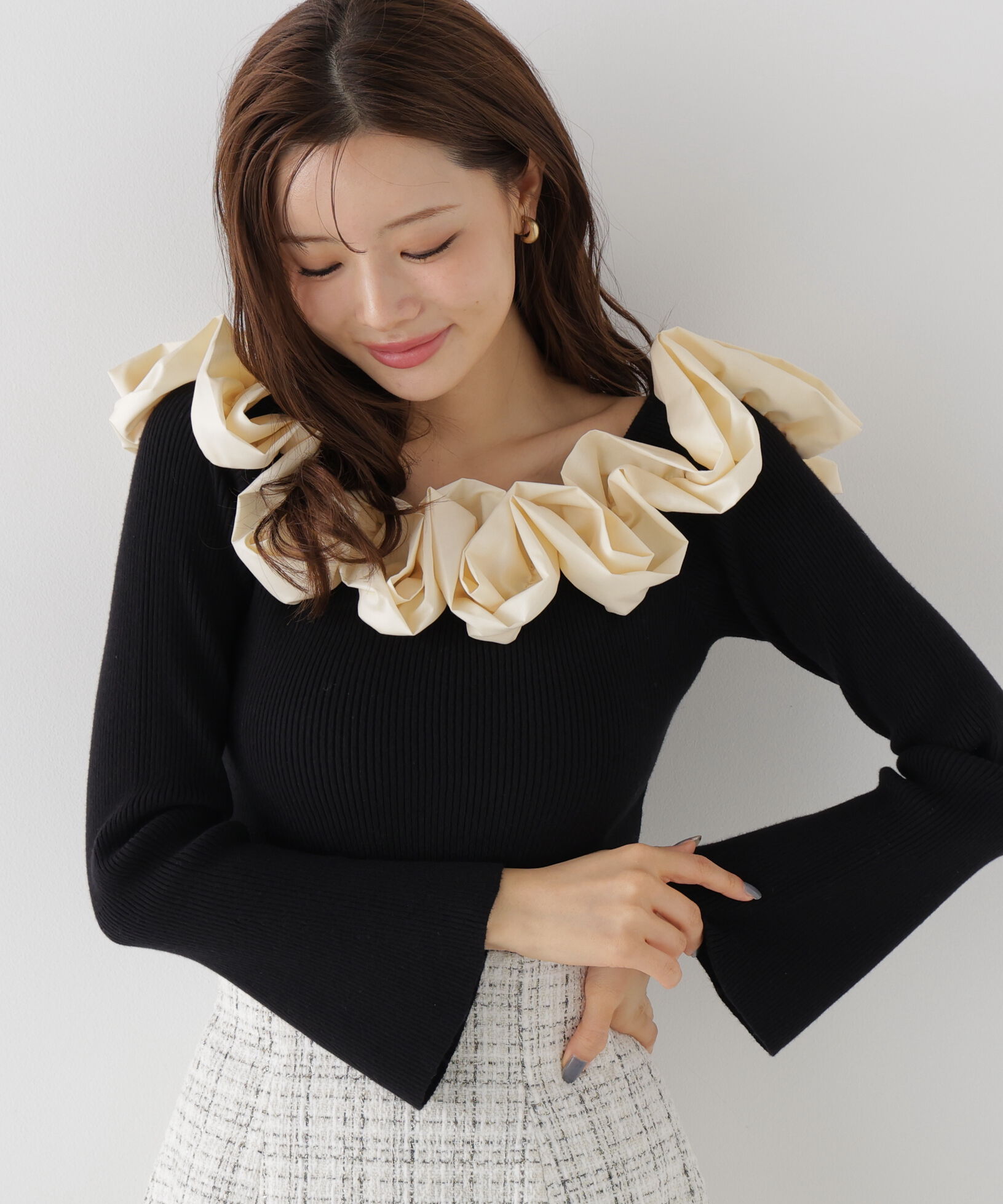 PROPORTION BODY DRESSING「フリルドッキングニット」|ニット・セーター|