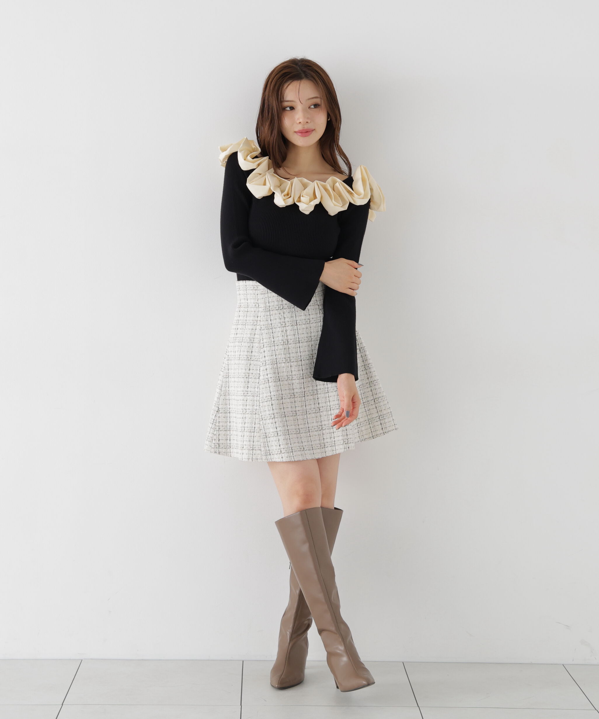 PROPORTION BODY DRESSING「フリルドッキングニット」|ニット・セーター|