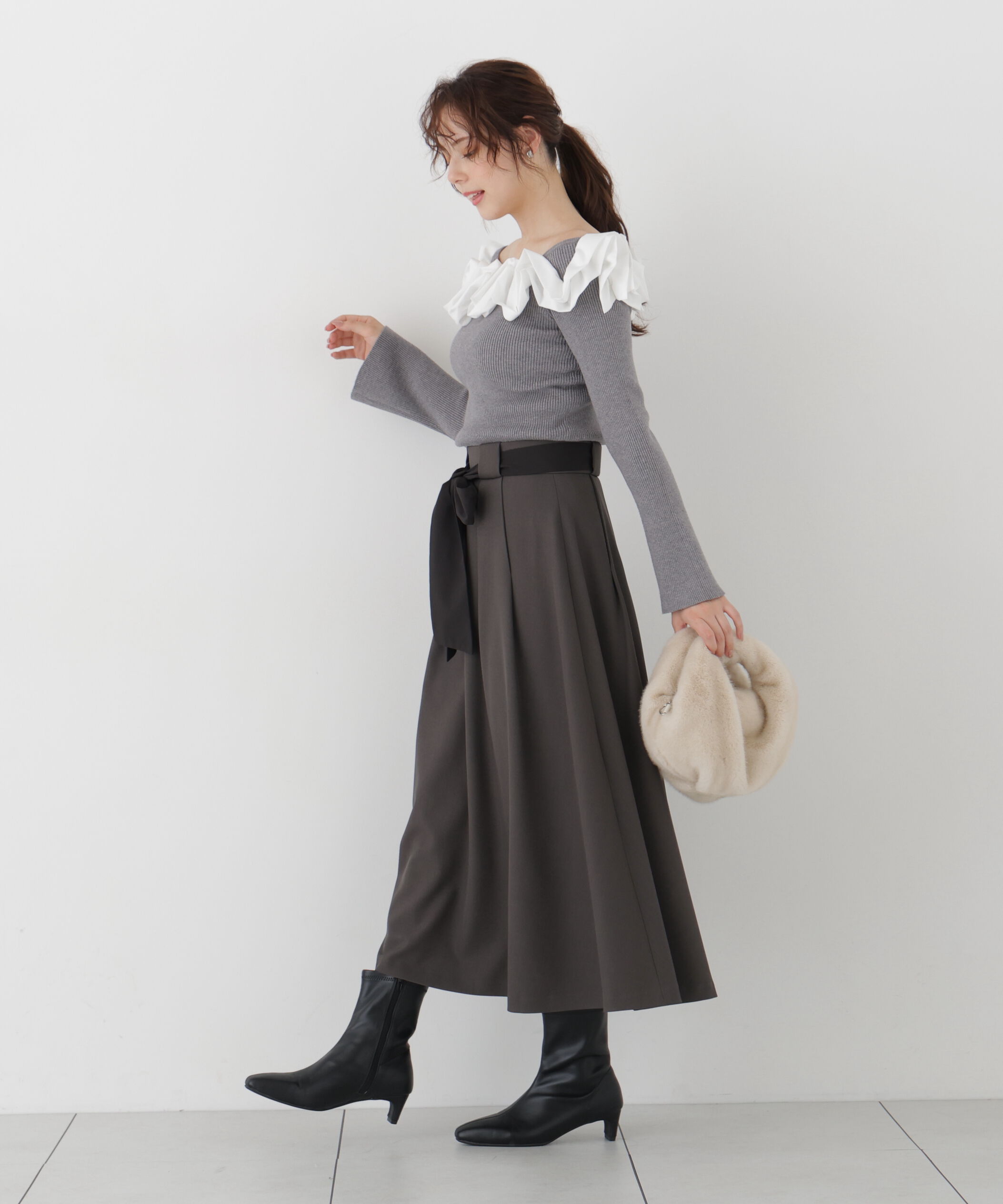 PROPORTION BODY DRESSING「フリルドッキングニット」|ニット・セーター|