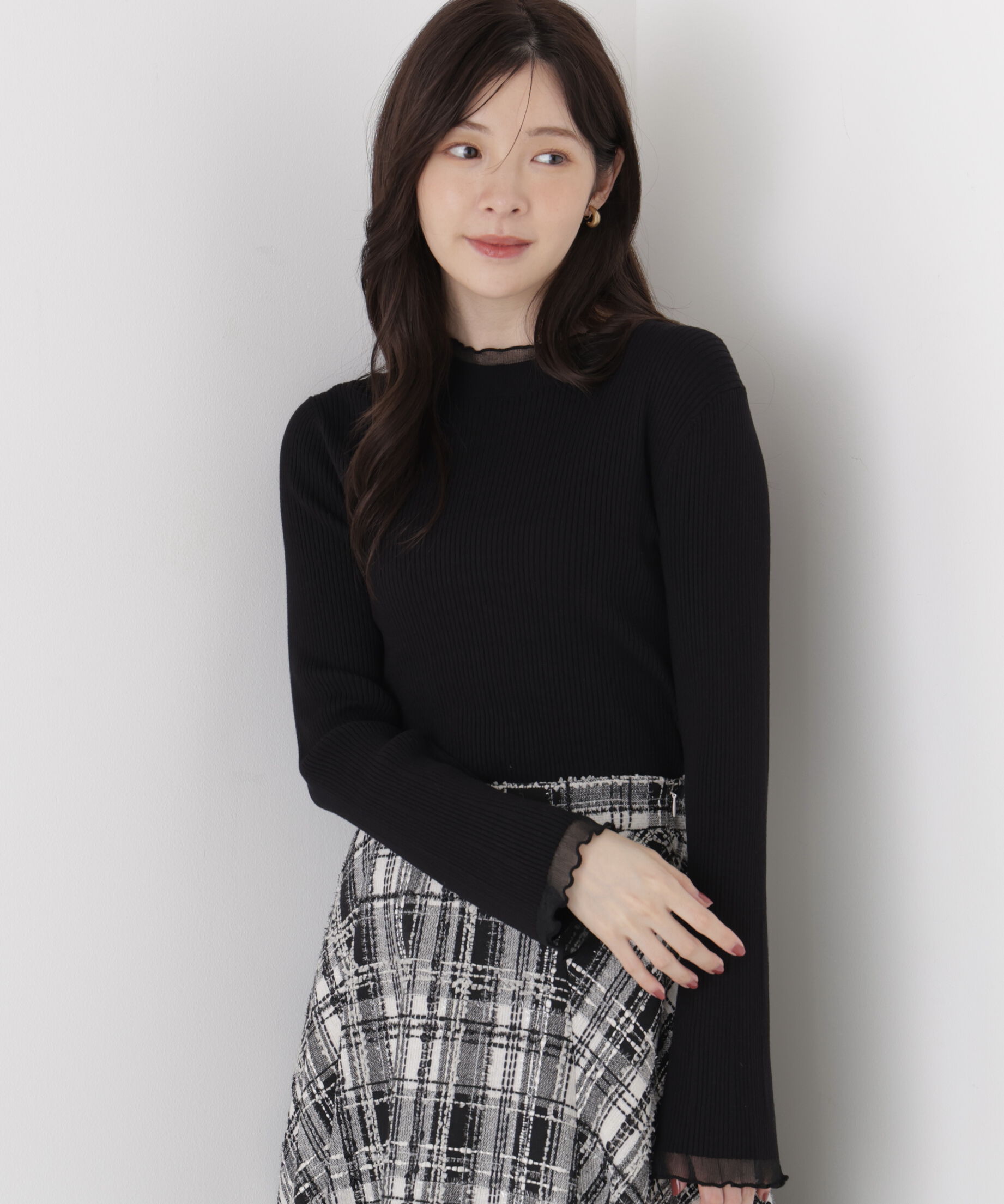 PROPORTION BODY DRESSING「部分シアーレディニット 26AW」|ニット・セーター|