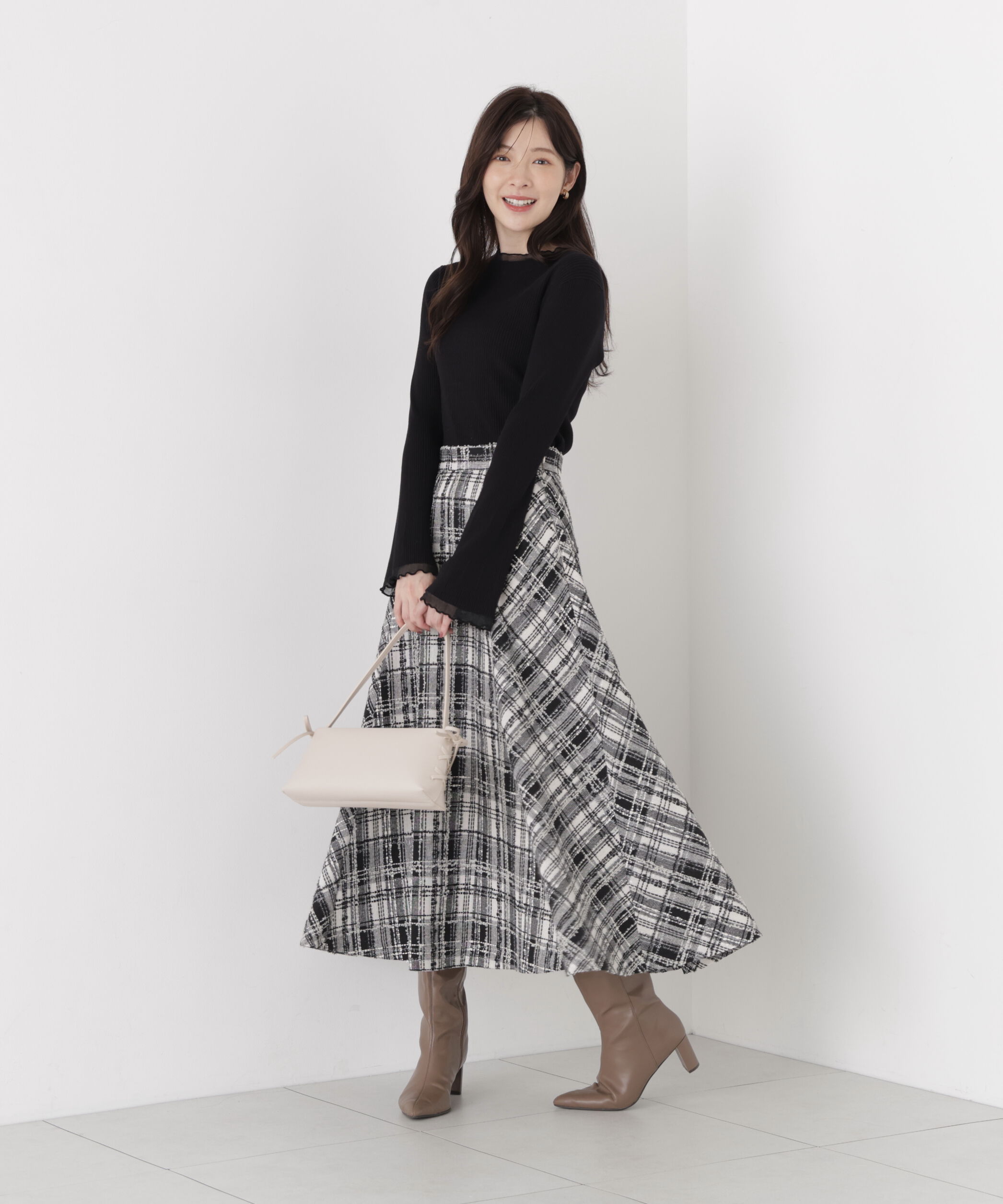 PROPORTION BODY DRESSING「部分シアーレディニット 26AW」|ニット・セーター|