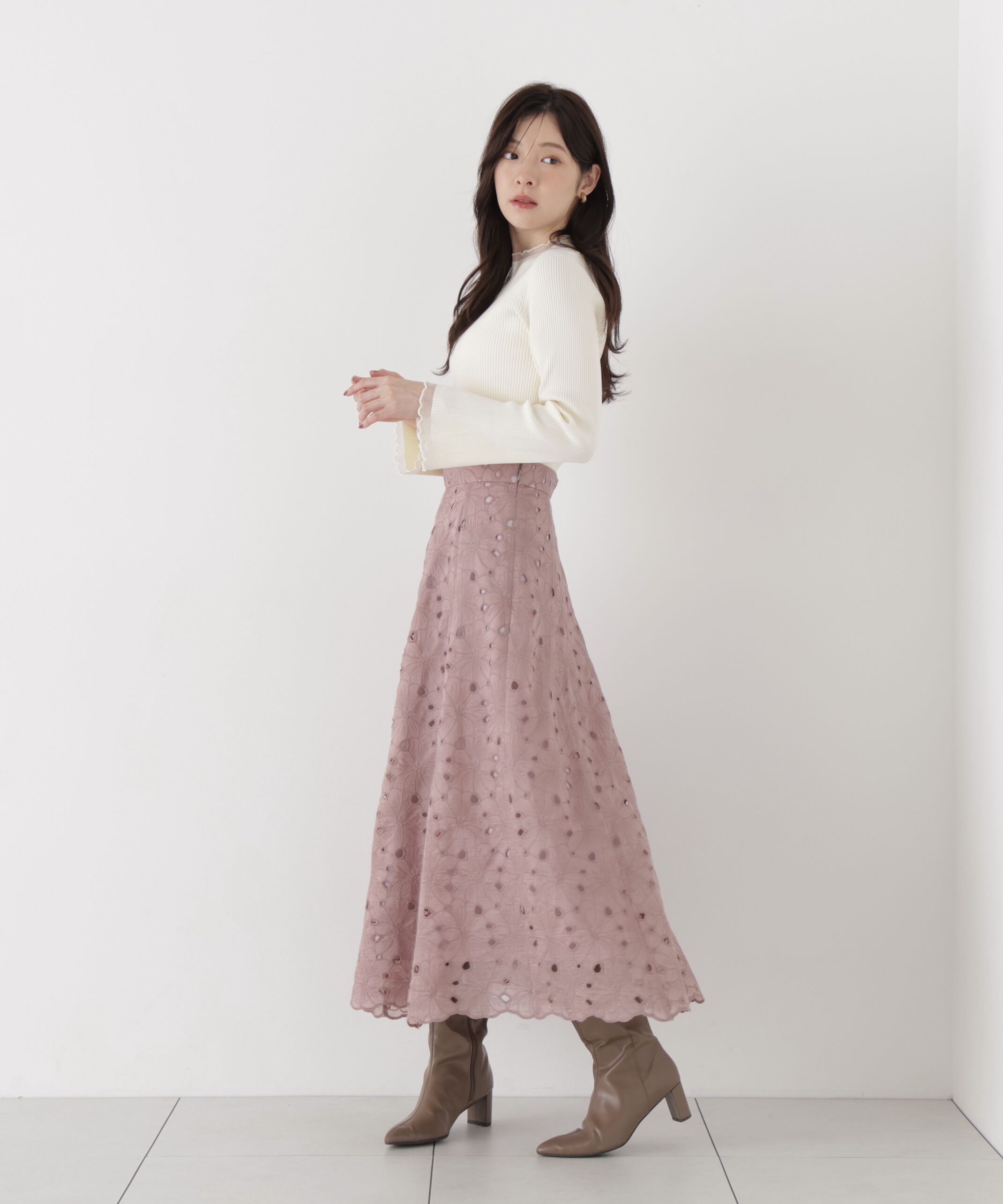 PROPORTION BODY DRESSING「部分シアーレディニット 26AW」|ニット・セーター|