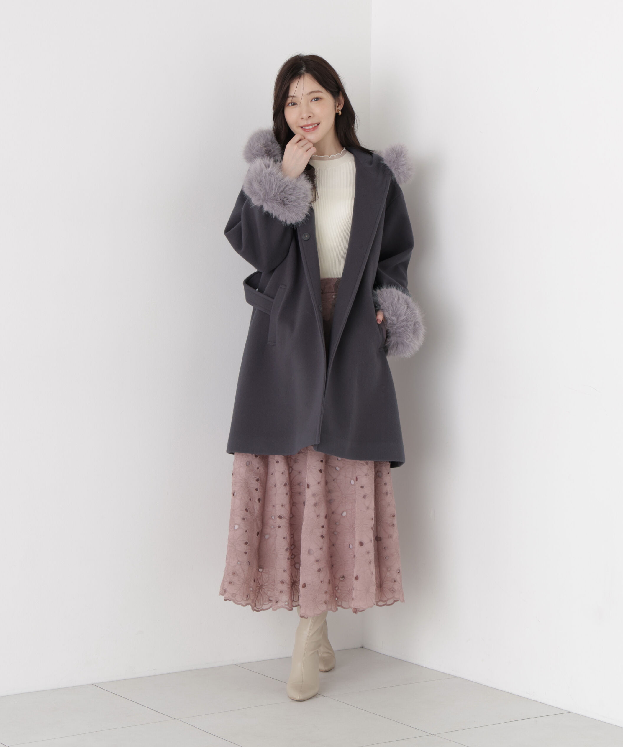 PROPORTION BODY DRESSING「部分シアーレディニット 26AW」|ニット・セーター|