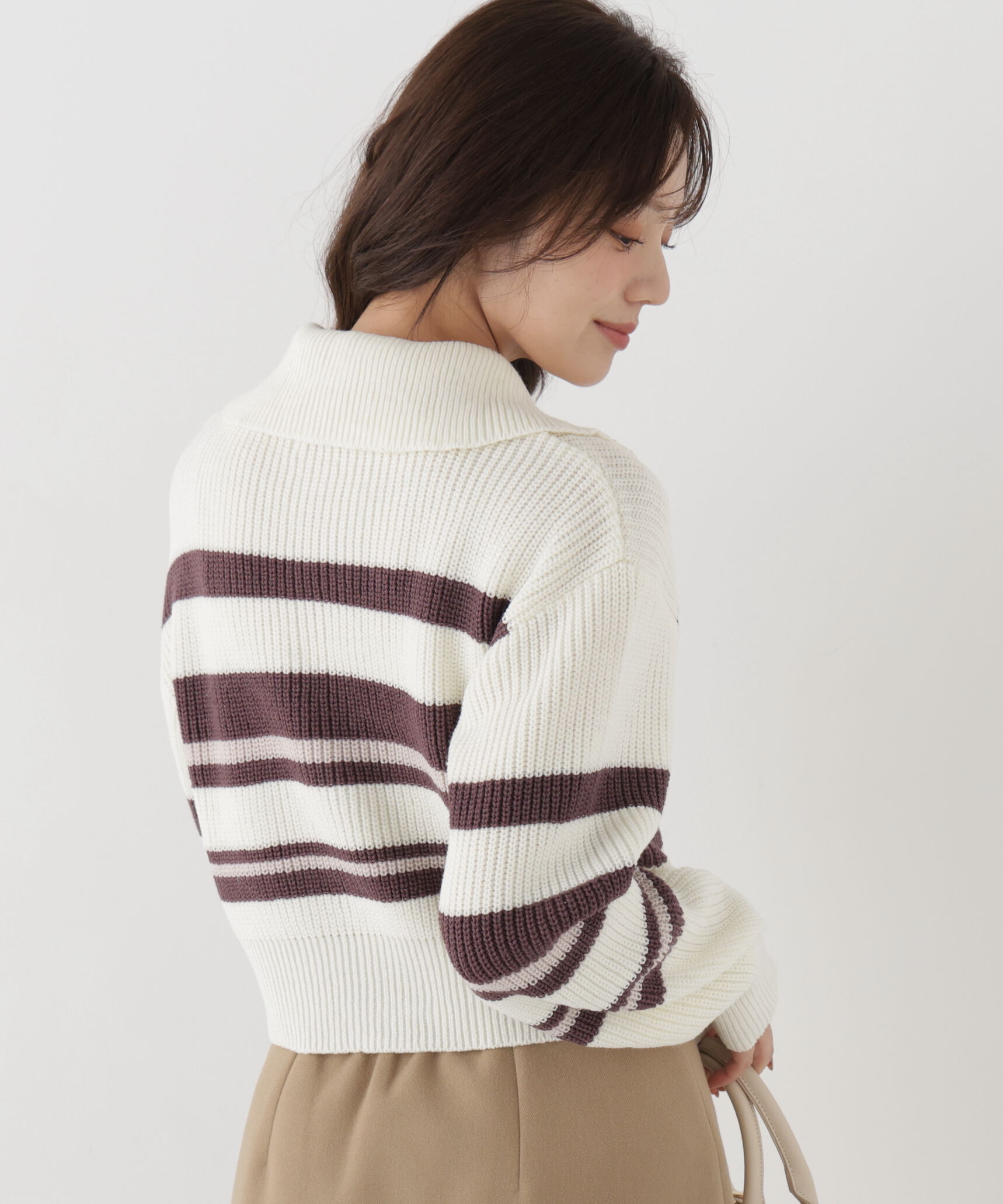 PROPORTION BODY DRESSING「＜a/mie＞フロントジップニット」|カーディガン|
