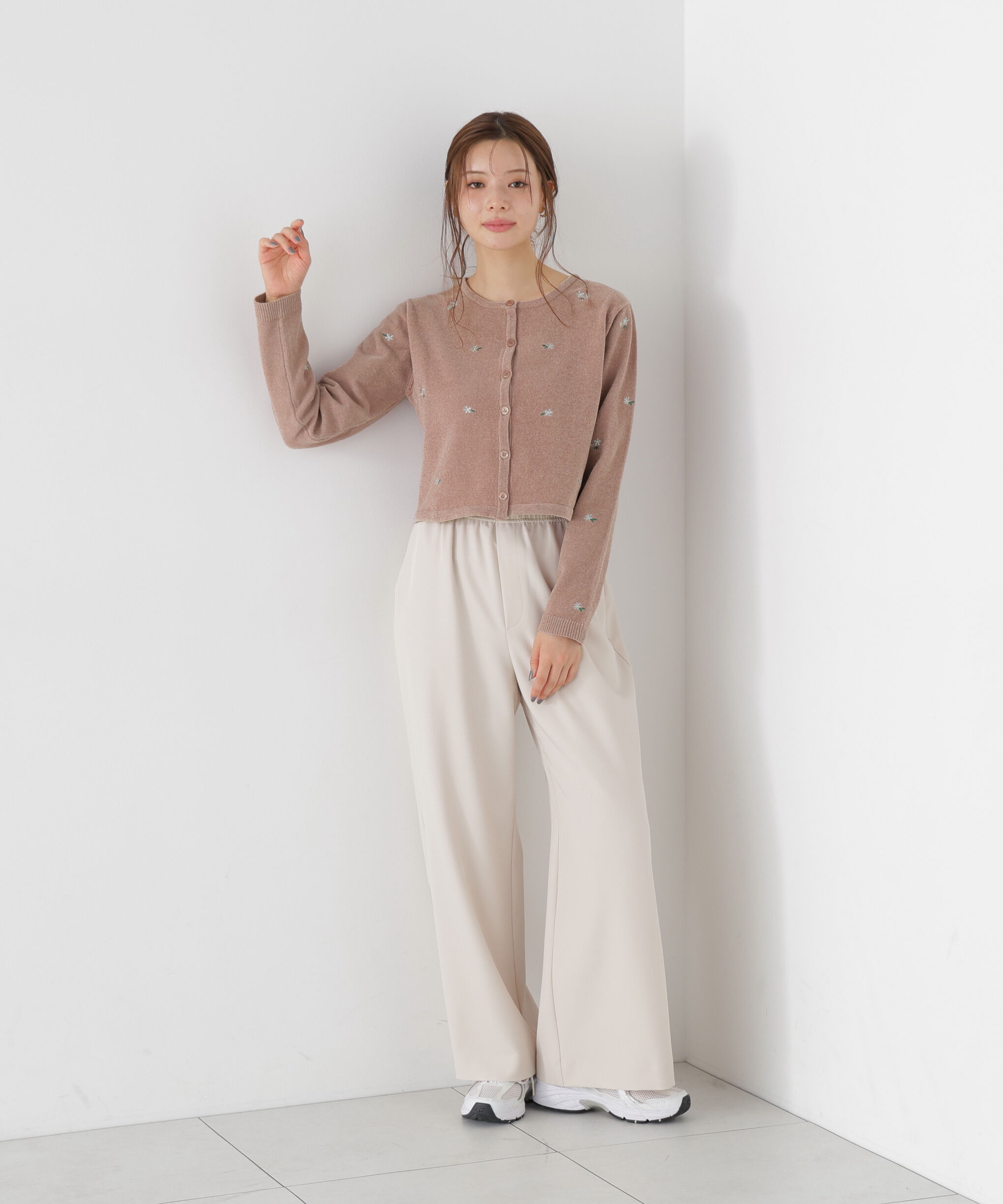 PROPORTION BODY DRESSING「＜a/mie＞エンブロイダリーモールカーディガン 26AW」|カーディガン|