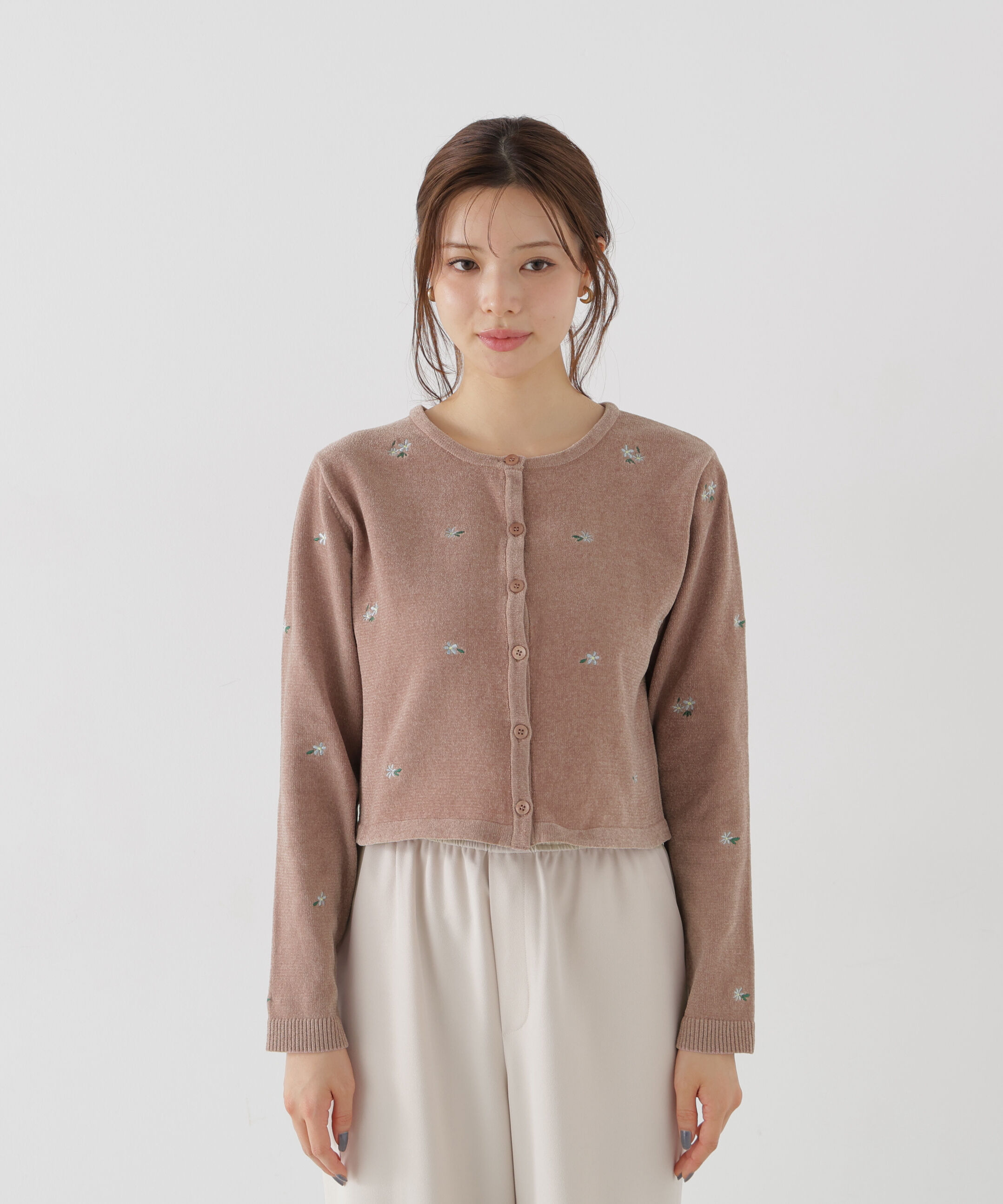 PROPORTION BODY DRESSING「＜a/mie＞エンブロイダリーモールカーディガン 26AW」|カーディガン|