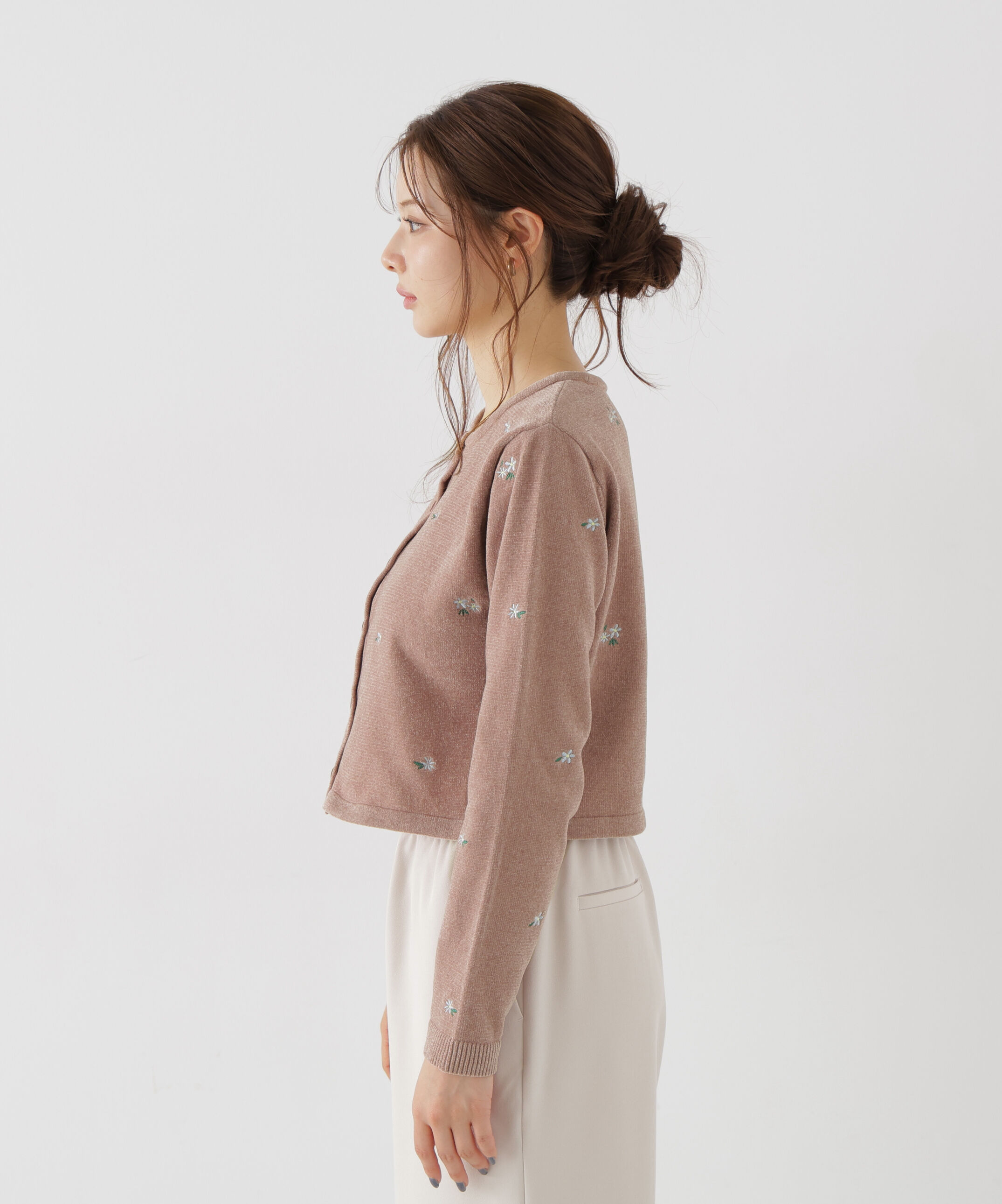 PROPORTION BODY DRESSING「＜a/mie＞エンブロイダリーモールカーディガン 26AW」|カーディガン|