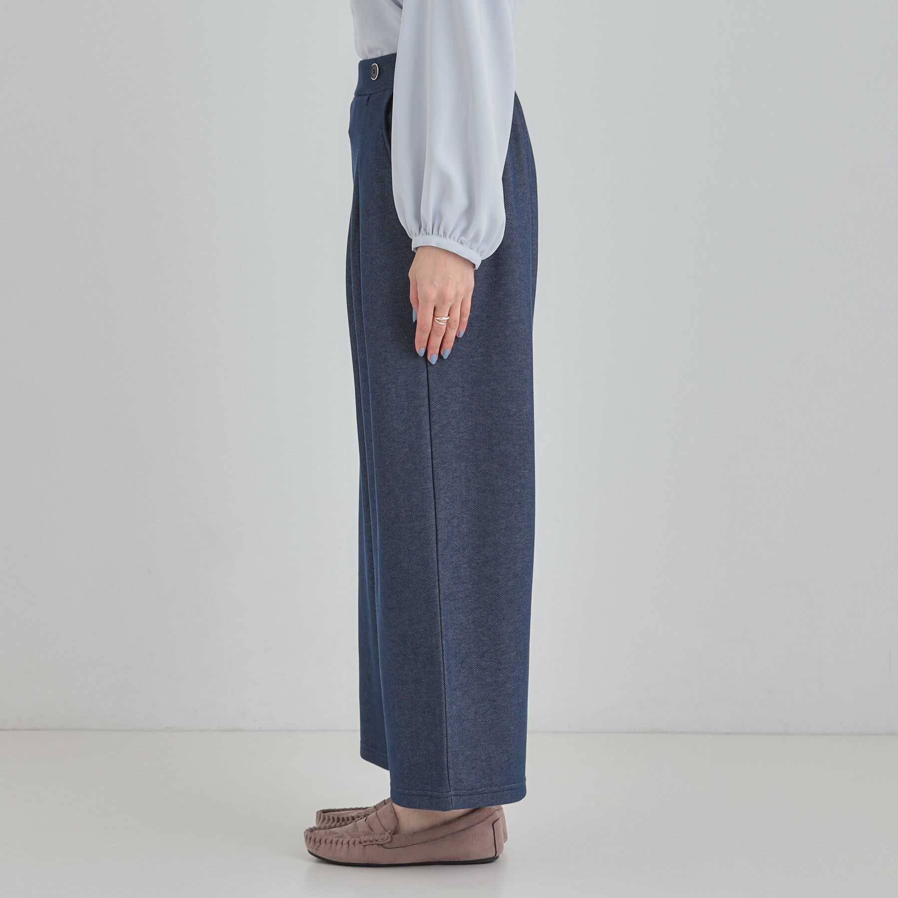 SHOO･LA･RUE「【高レビュー】デニム見え 裏起毛ワイドパンツ」|その他|