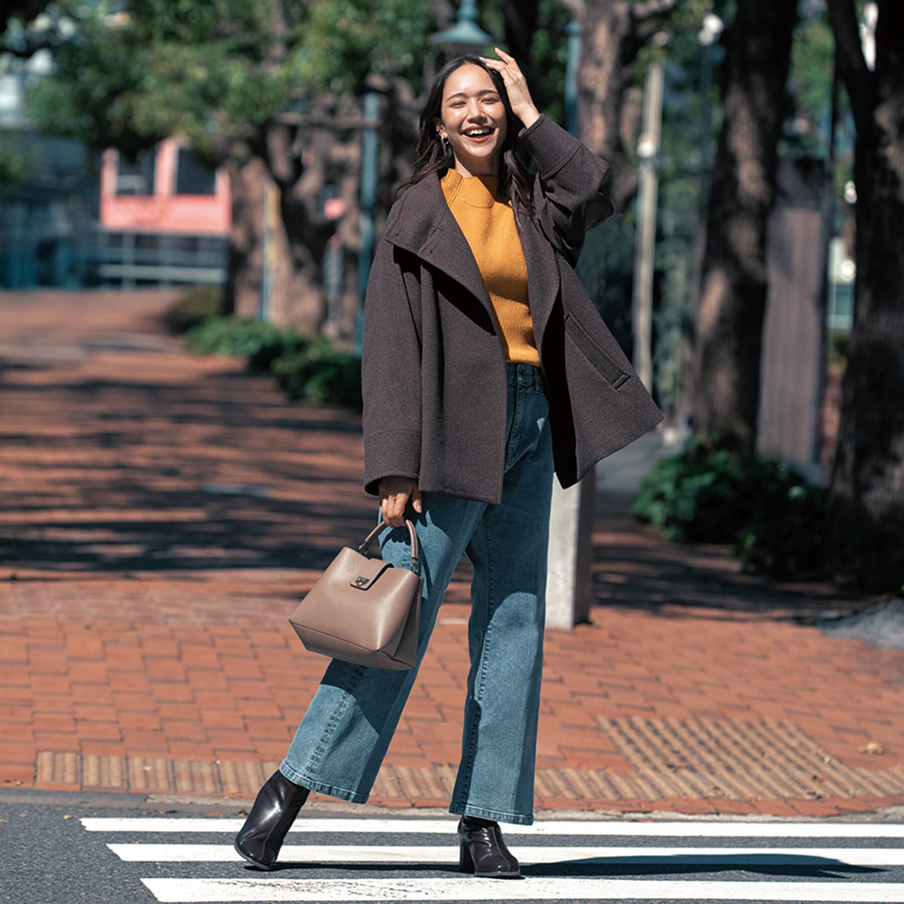 SHOO･LA･RUE「【S-LL】見た目以上に軽い ウール調 スタンドカラーショートコート」|その他|