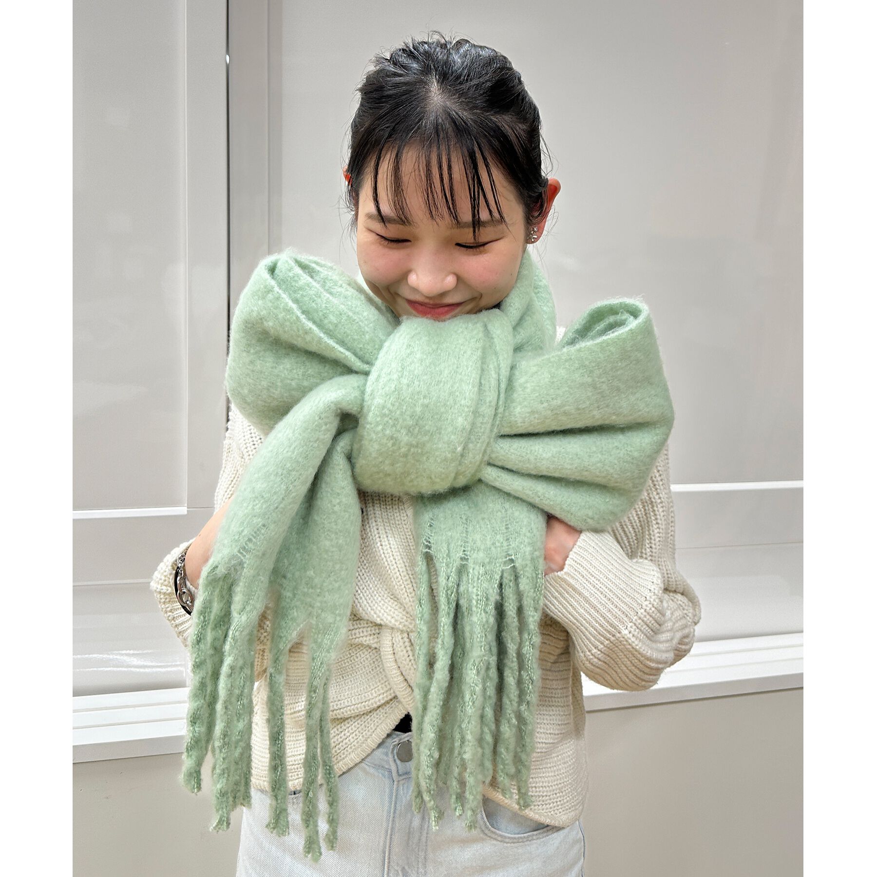 Ober Tashe「アレンジしやすい250cm カラフルボリュームストールマフラー　累計販売約5000枚【防寒／マフラー」|ストール|
