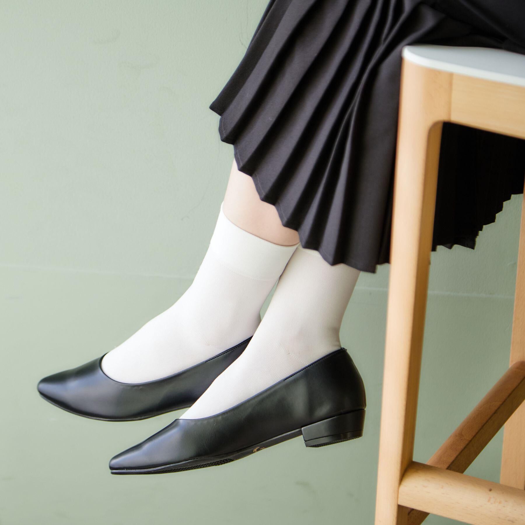 ESPERANZA「《定番》晴雨兼用クッションフラットパンプス」|パンプス|