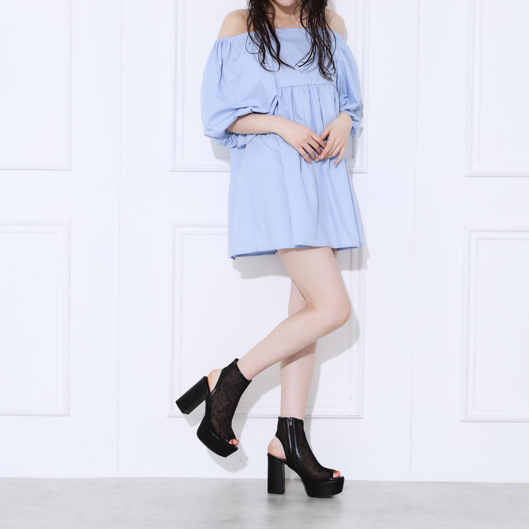 ESPERANZA「厚底ラク盛りブーツヒールサンダル」|ショートブーツ|