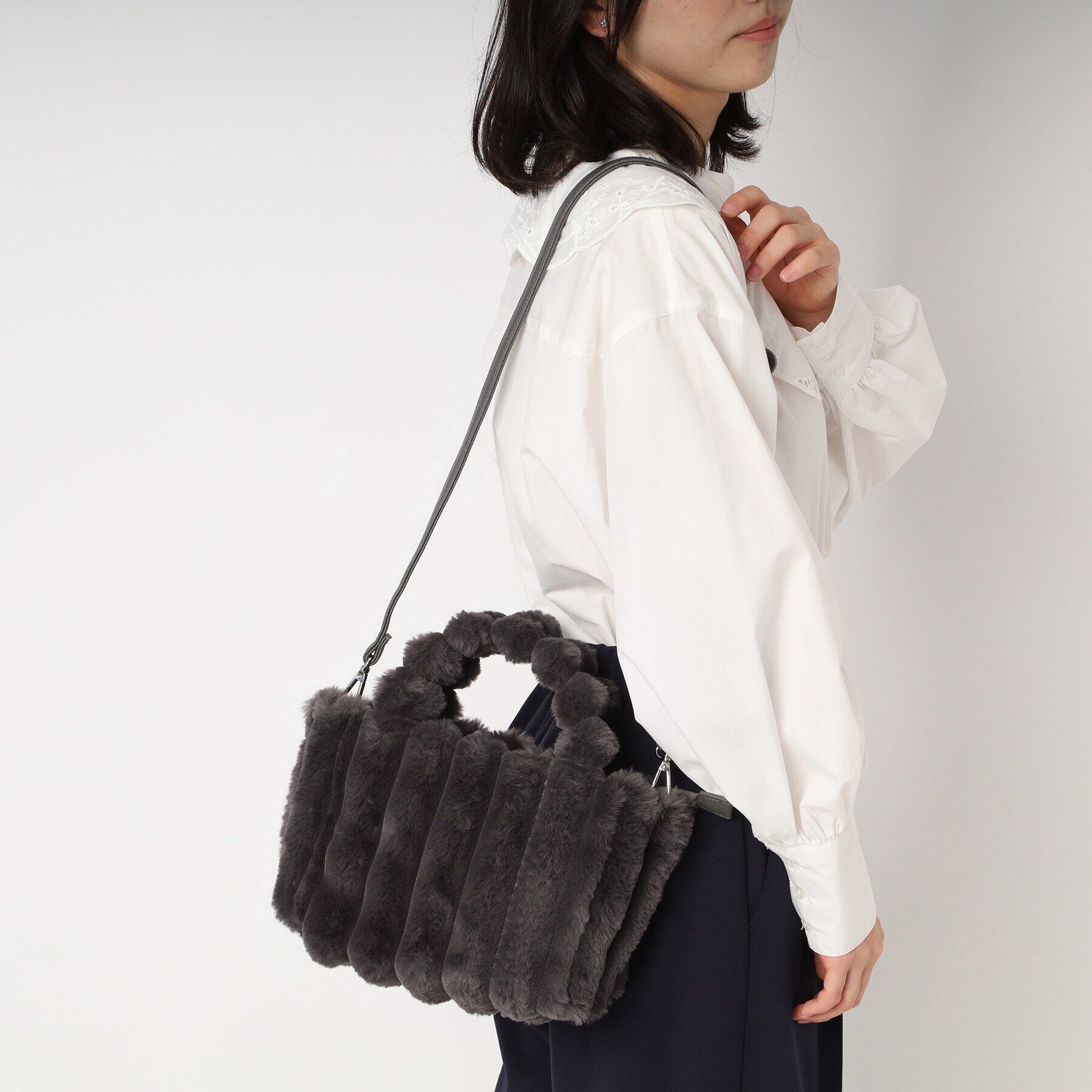 Ober Tashe「2WAY トート ショルダーバッグ ファー」|トートバッグ|