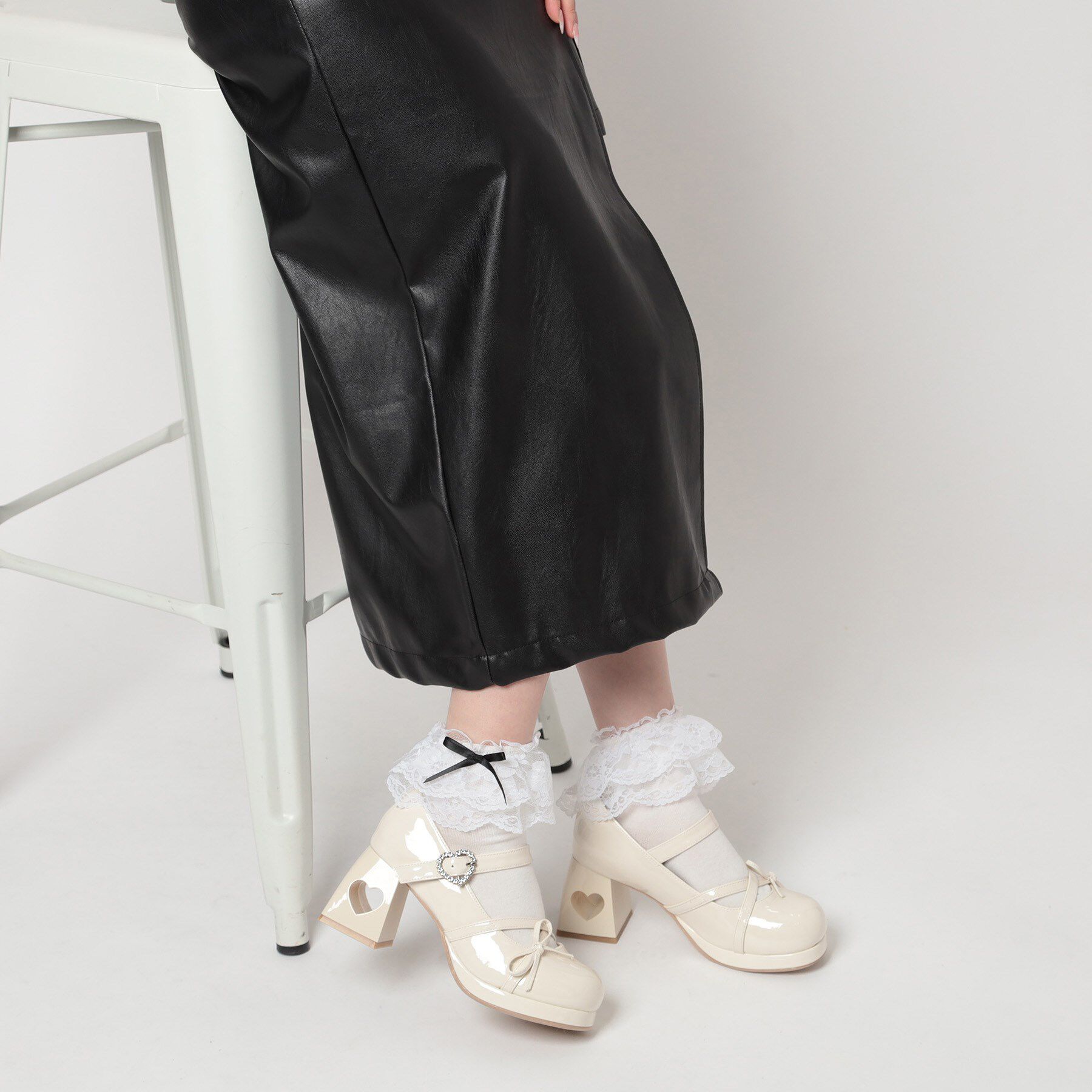 csT&P「厚底ハートヒールストラップパンプス」|パンプス|