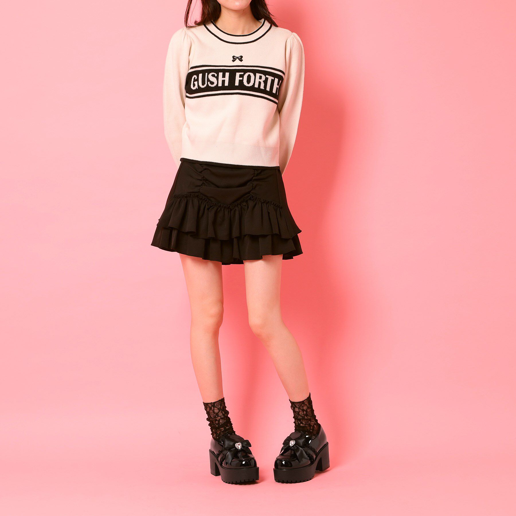csT&P「リボン付厚底ローファーパンプス」|パンプス|