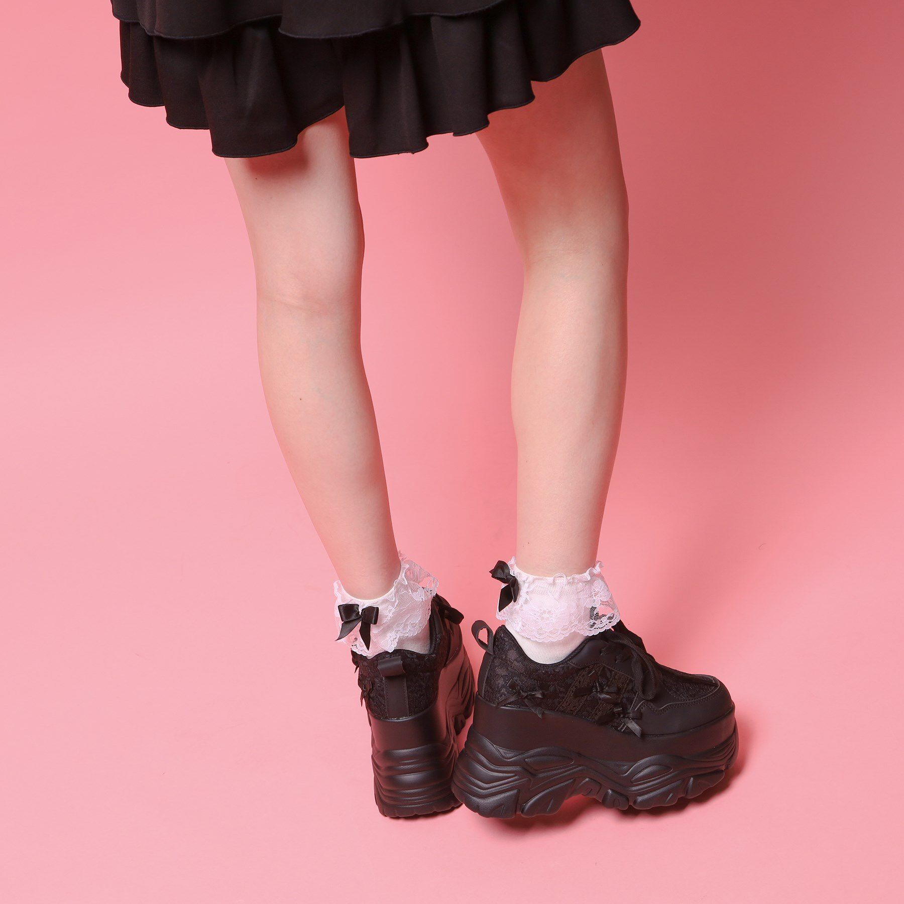 csT&P「リボンレース 厚底スニーカー」|スニーカー|