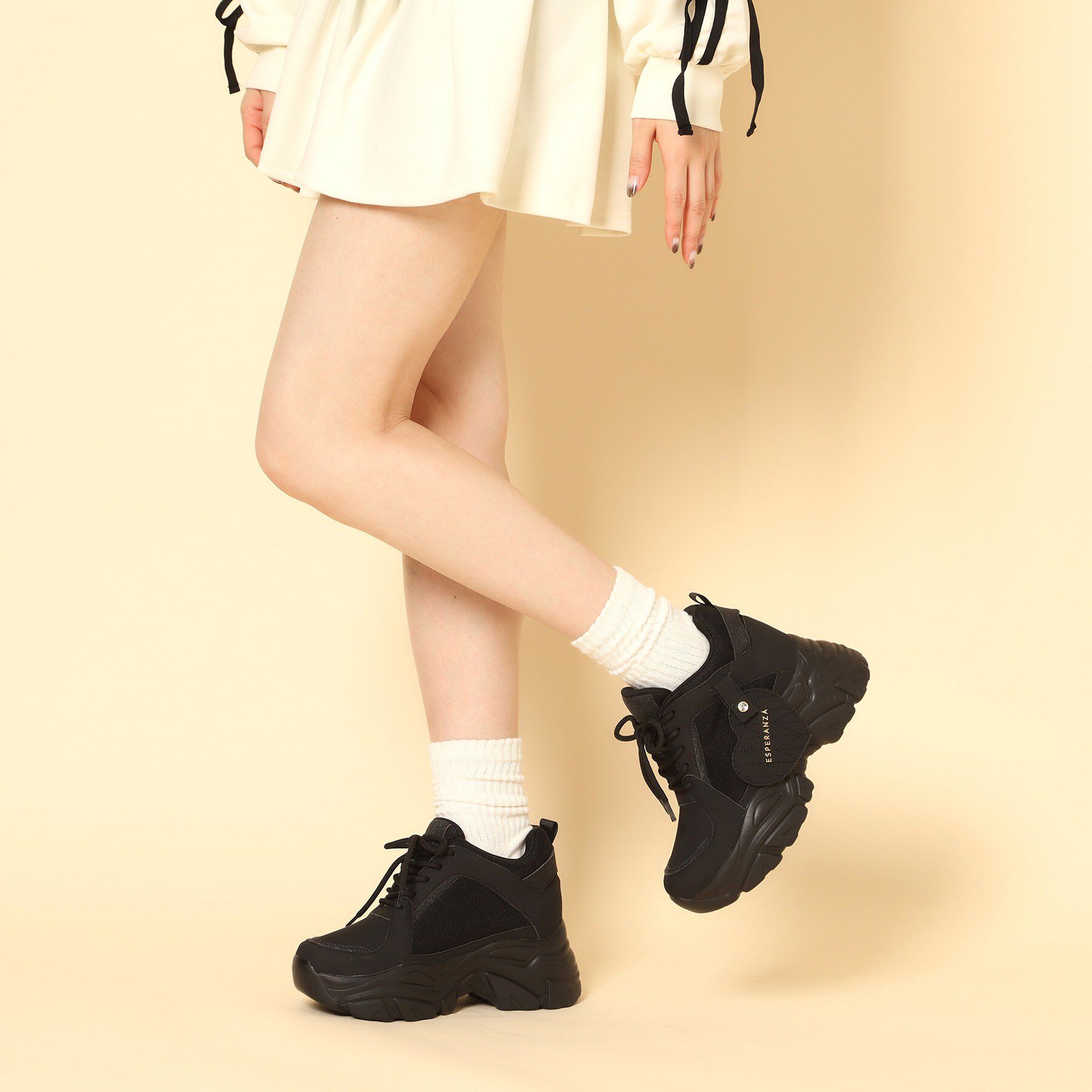 ESPERANZA「きゅんフィットハートチャームスニーカー」|スニーカー|