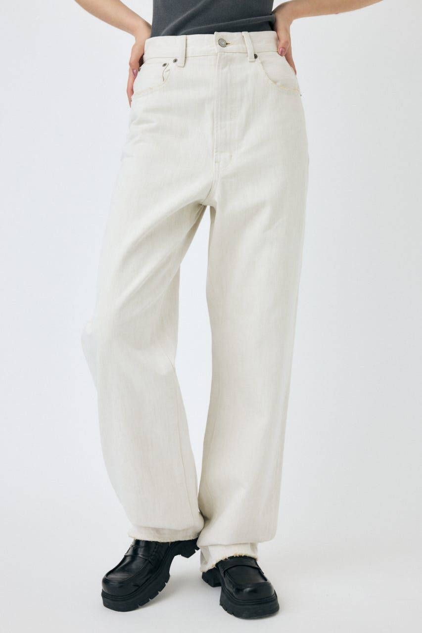 MOUSSY「HW WHT LOOSE STRAIGHT」|デニム|