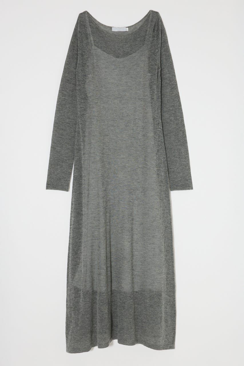 MOUSSY「SHEER KNIT ドレス」|ワンピース|T.GRY