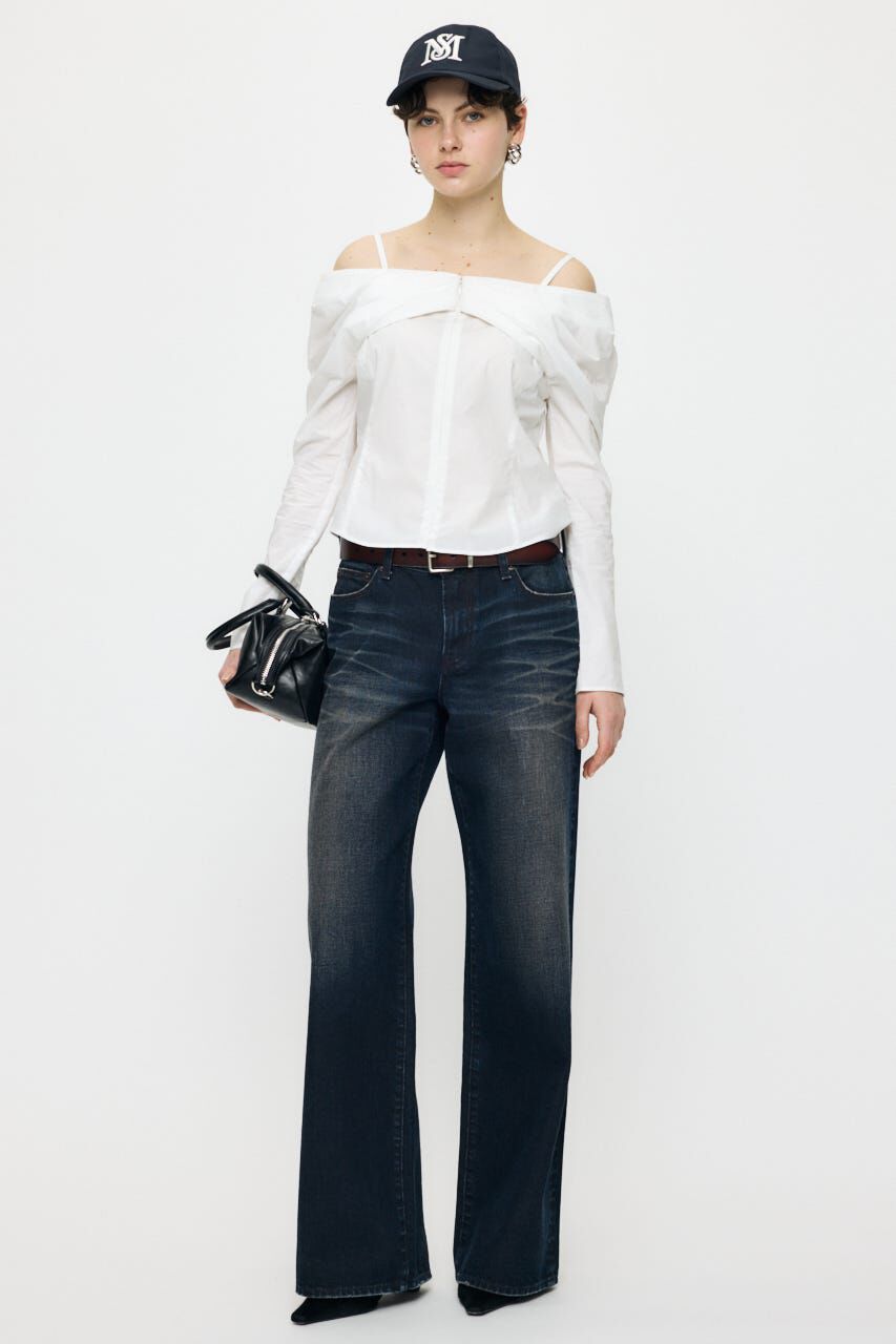 MOUSSY「RIBBON OFF SHOULDER  ブラウス」|その他|