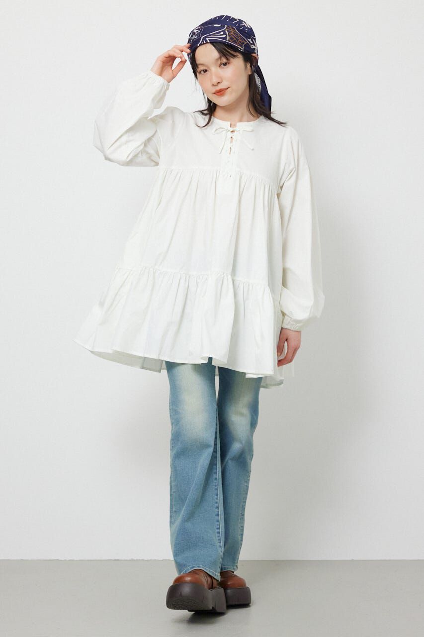 RODEO CROWNS「レースアップ2WAYチュニックワンピース」|ワンピース|
