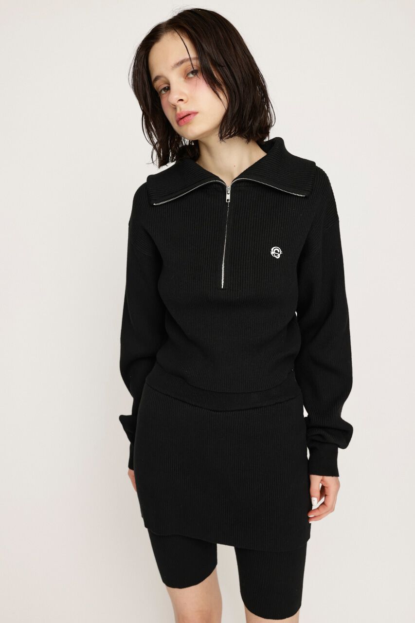 SLY「FRONT ZIP KNIT トップス」|ニット・セーター|
