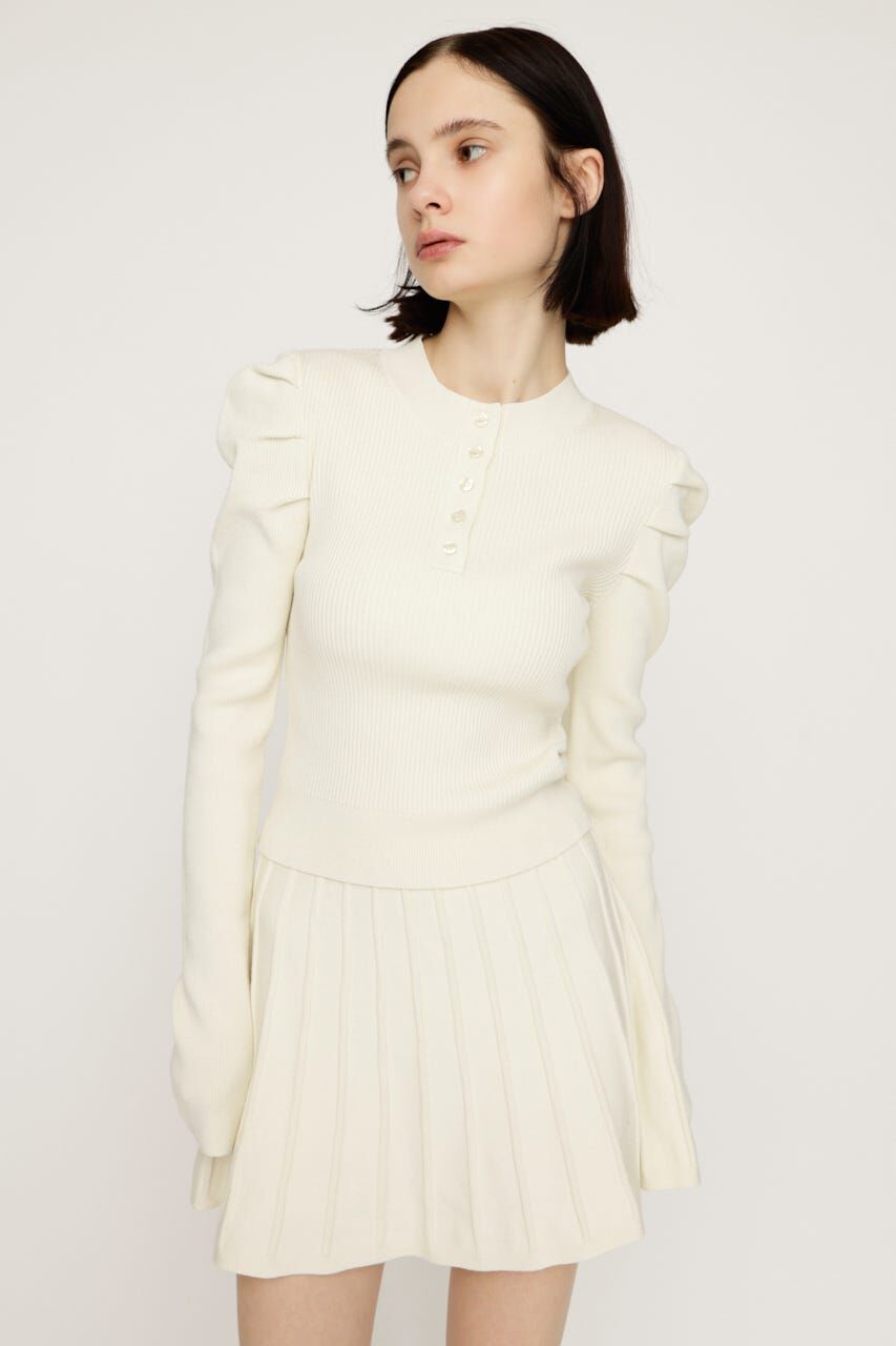 SLY「TUCK SLEEVE FLARE KNIT 2P」|ワンピース|