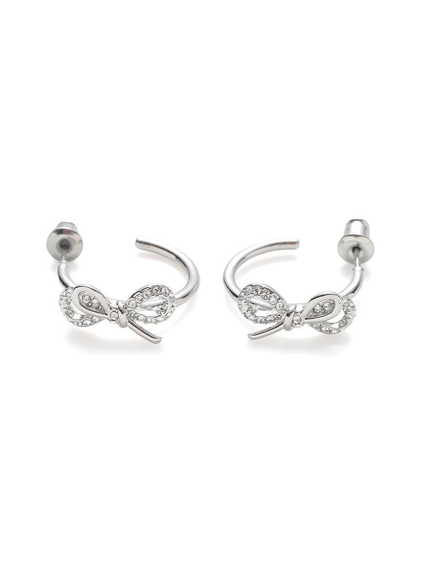 CELFORD「リボンビジューフープピアス」|ピアス|SLV