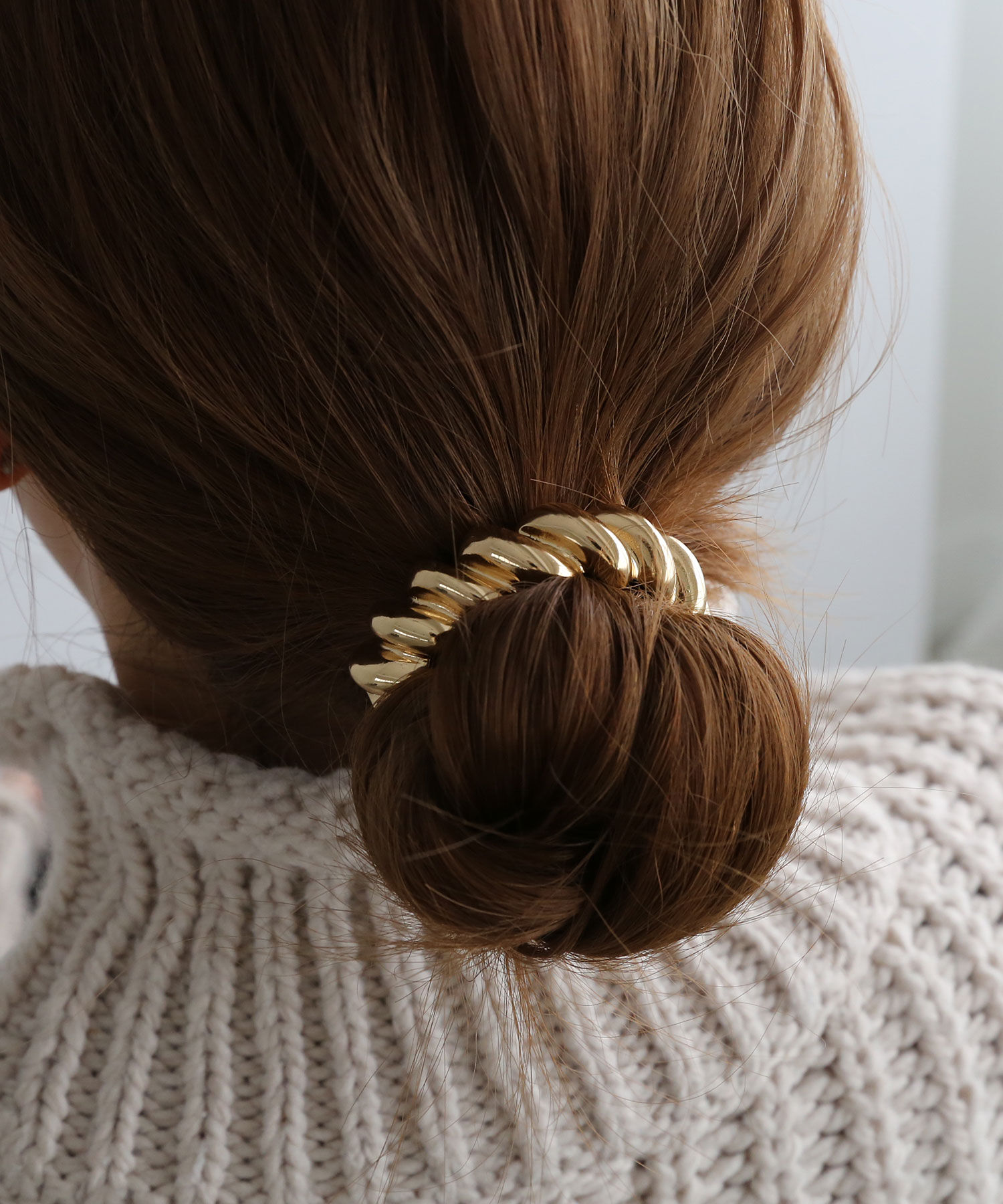  「ツイストメタルカーブヘアゴム」|ヘアゴム・シュシュ|
