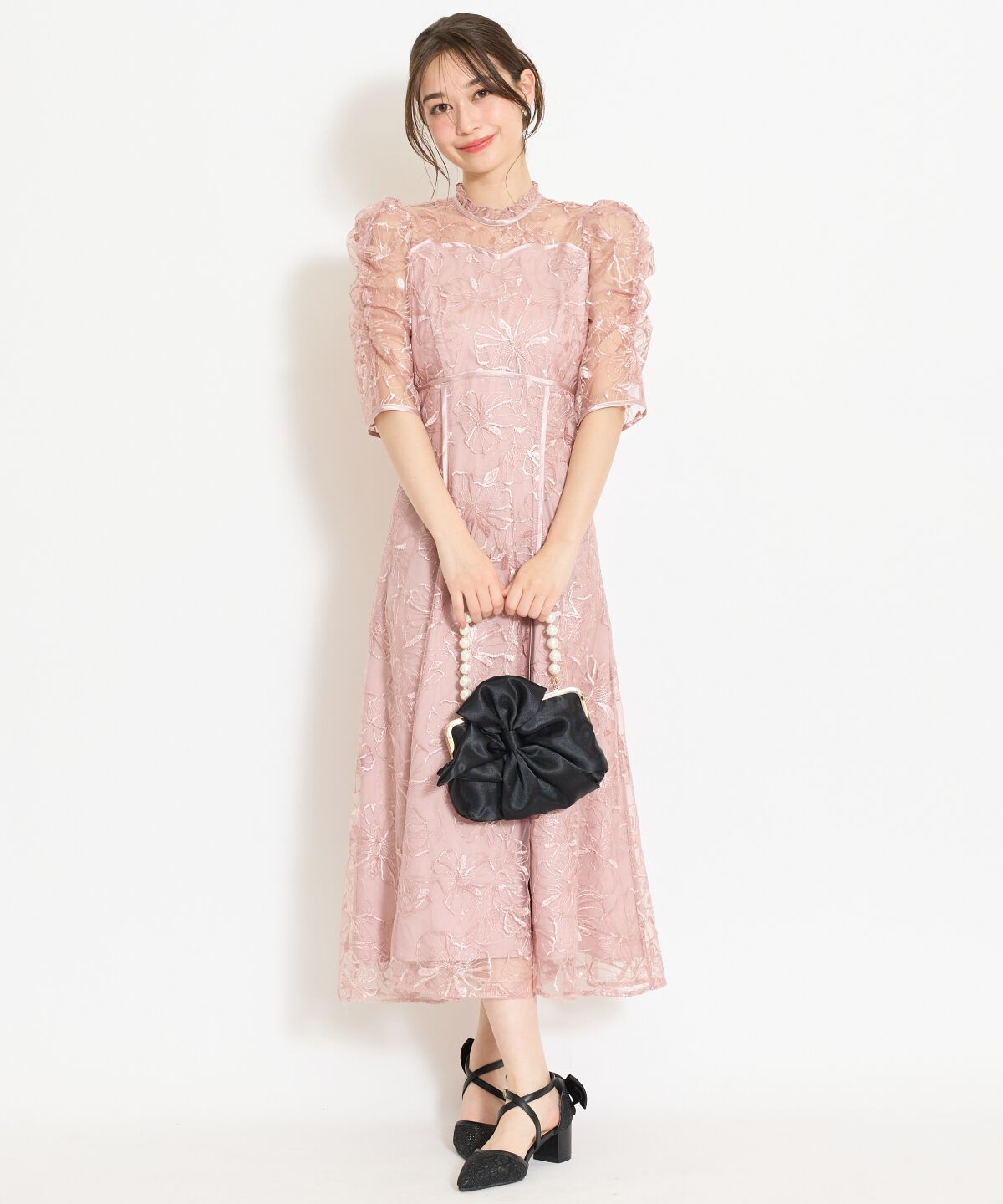 WILLSELECTION「パイピングライン刺繍ワンピース」|ドレス|