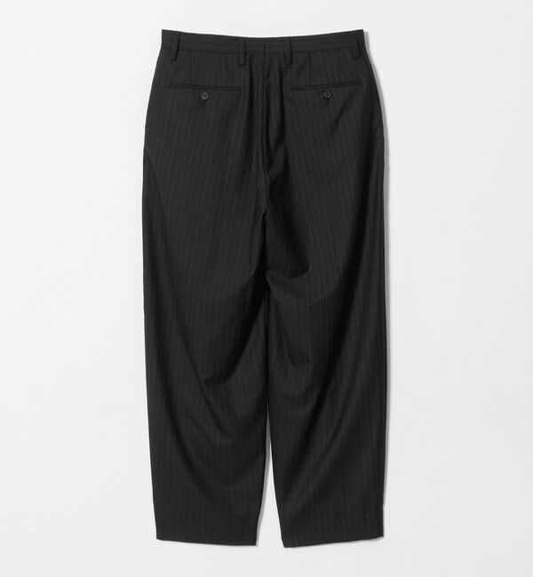 UNITED ARROWS「＜District＞ウール ストライプ 2プリーツ バレル ワイドパンツ」|チノ|