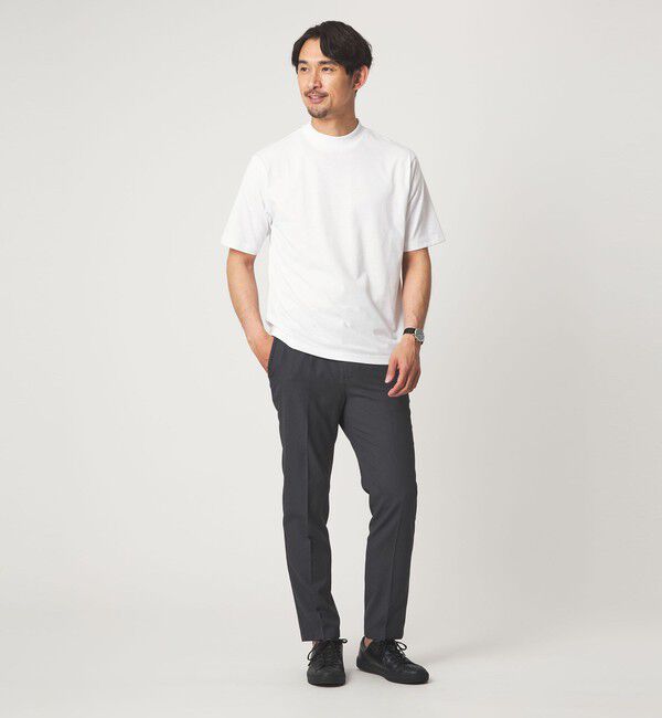UNITED ARROWS green label relaxing「【WEB限定】JUST fit デイリー モック 半袖 Ｔシャツ カットソー -吸水速乾・抗菌-」|Tシャツ・カットソー|