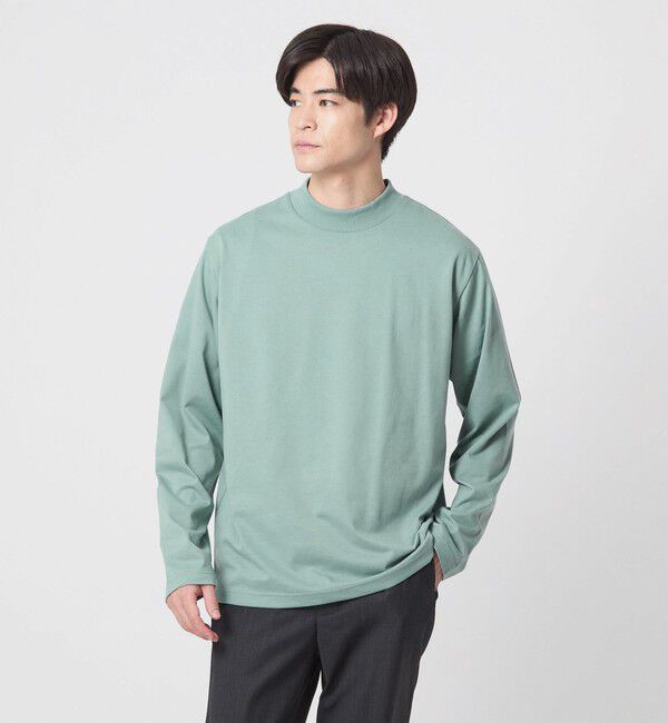 UNITED ARROWS green label relaxing「【WEB限定】JUST fit デイリーモック 長袖 Tシャツ -吸水速乾・抗菌-」|Tシャツ・カットソー|