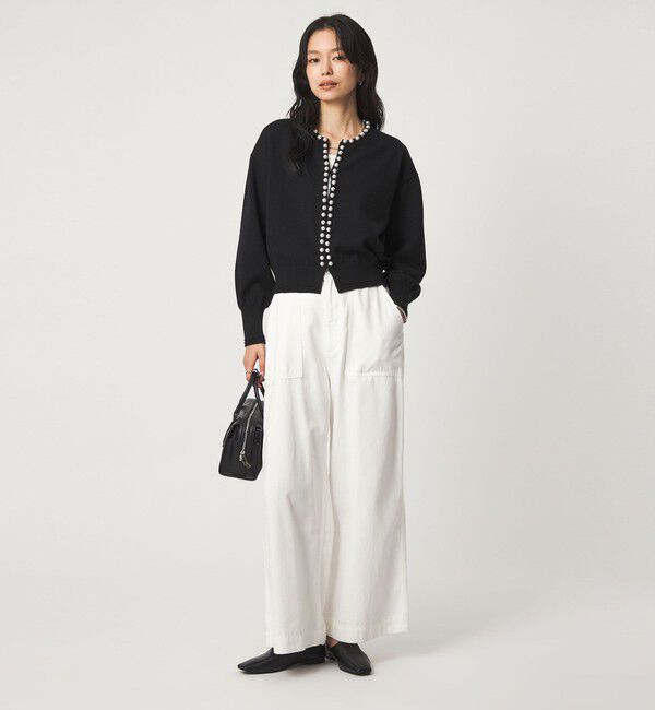 UNITED ARROWS green label relaxing「フェイクパール ボタン カーディガン ウォッシャブル」|カーディガン|