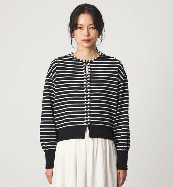 UNITED ARROWS green label relaxing「フェイクパール ボタン カーディガン ウォッシャブル」|カーディガン|