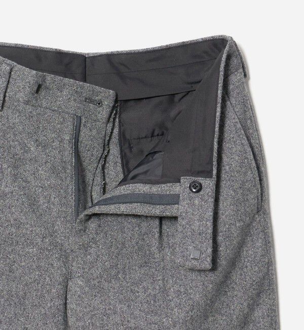 UNITED ARROWS green label relaxing「ホームスパン 2プリーツ ワイド スラックス」|スラックス|