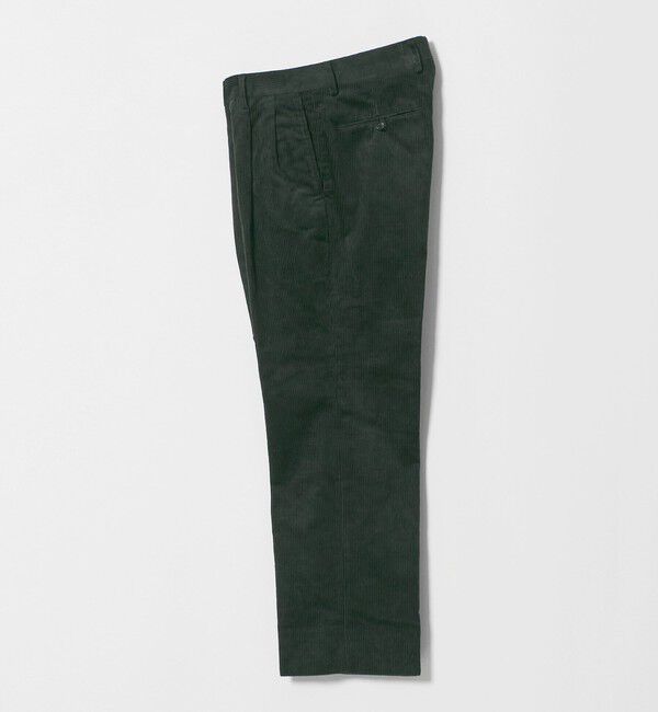 UNITED ARROWS green label relaxing「コットン ポリウレタン コーデュロイ 2プリーツ ワイド スラックス」|スラックス|DK.GREEN