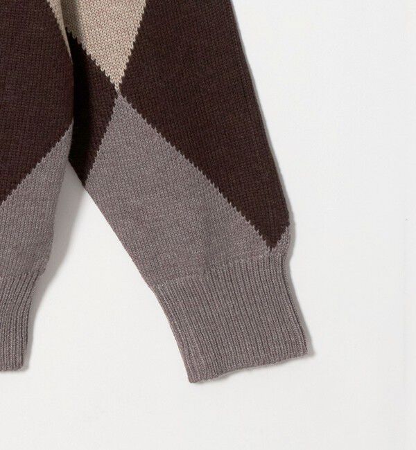 UNITED ARROWS green label relaxing「＜GIM＞アーガイル 7G クルーネック ニット」|ニット・セーター|
