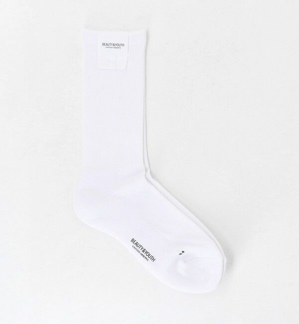BEAUTY&YOUTH UNITED ARROWS「リブ レギュラー ソックス」|ソックス|WHITE