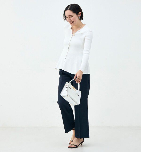 NOLLEY'S sophi「《セットアップ対応》ウォッシャブルブリーザブルシャンブレーセミワイドパンツ」|その他|