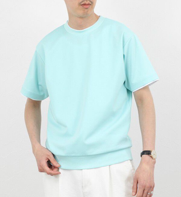 NOLLEY'S goodman「超長綿ハイゲージポンチ フェイクレイヤードTシャツ 26SS」|Tシャツ・カットソー|ミントグリーン