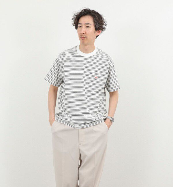NOLLEY'S goodman「【DANTON/ダントン】POCKET T-SHIRT STRIPE 26SS（DT-C0198 TCB STRIPE）」|Tシャツ・カットソー|