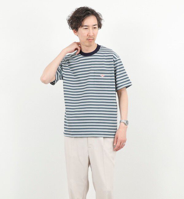 NOLLEY'S goodman「【DANTON/ダントン】POCKET T-SHIRT STRIPE 26SS（DT-C0198 TCB STRIPE）」|Tシャツ・カットソー|