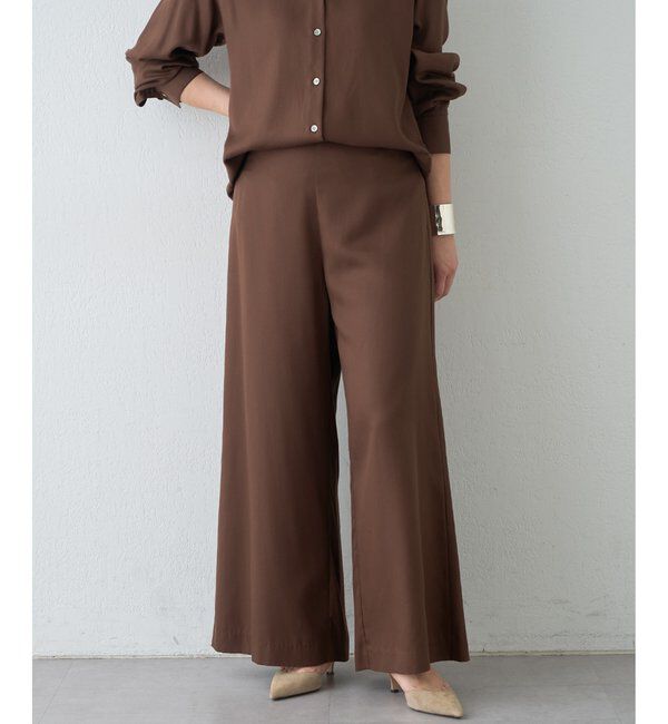  「《セットアップ対応》ツイルストレートパンツ」|その他|ブラウン