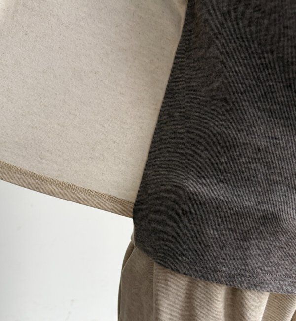  「【WEB限定/セット着用可能】カシミアタッチスムースレイヤード風カーディガン」|Tシャツ・カットソー|