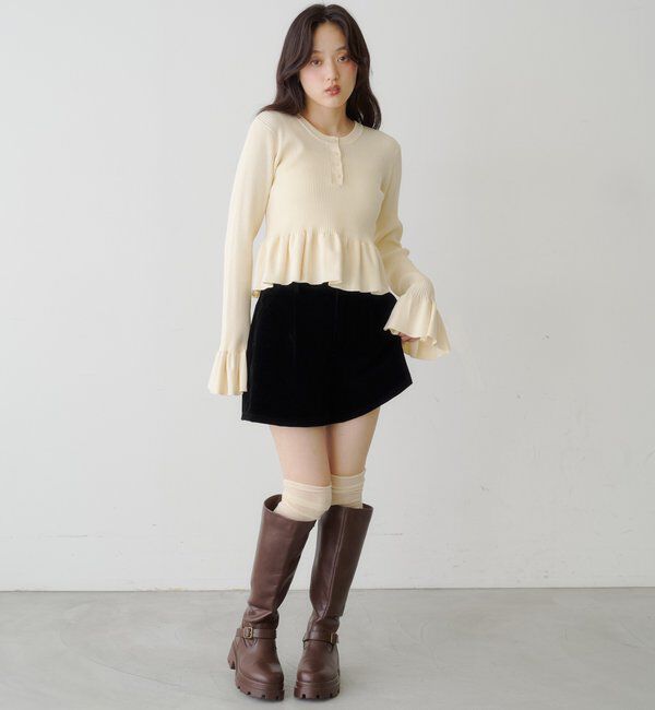  「ベルトスウィッチロングブーツ」|ロングブーツ|