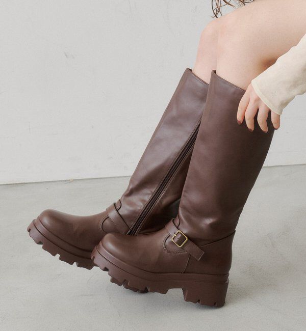  「ベルトスウィッチロングブーツ」|ロングブーツ|