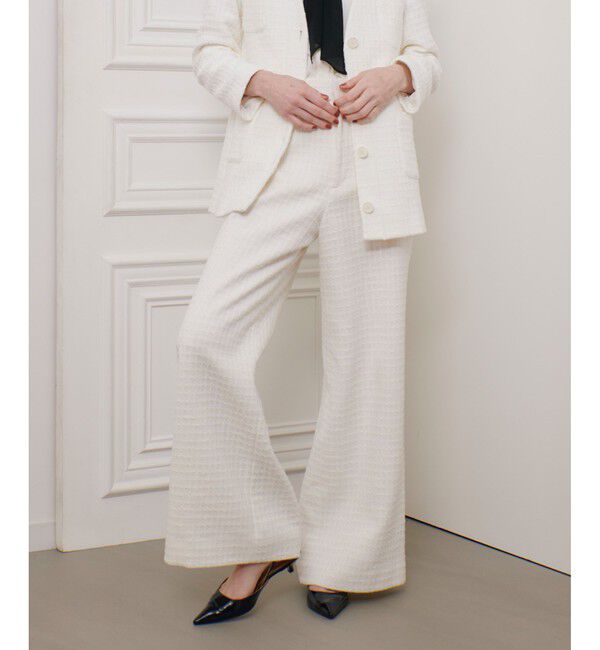 LOULOU WILLOUGHBY「【LOULOU WILLOUGHBY】スラブツイードワイドパンツ」|その他|