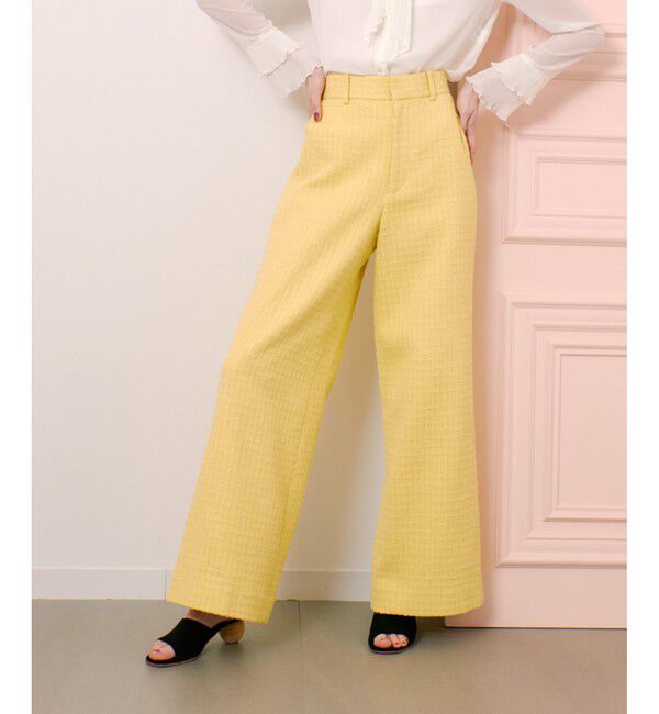LOULOU WILLOUGHBY「【LOULOU WILLOUGHBY】スラブツイードワイドパンツ」|その他|